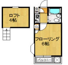 ホワイトハイツ豊島B棟の間取り図