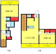蓮根マンションの間取り図