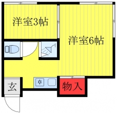 駒込ハイツの間取り図