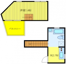 ときわ台のアパートメントの間取り図