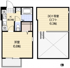 サンドニエル西尾久の間取り図
