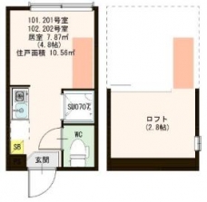 ハーモニーテラス仲宿Ⅲの間取り図