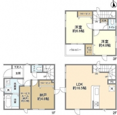 ４１０８さいたま市上木崎７期６棟１号棟の間取り図