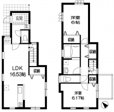 豊島区上池袋１丁目戸建の間取り図