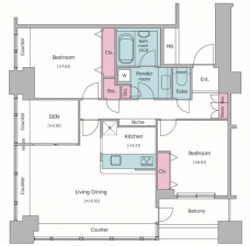レジディアタワー上池袋（タワー棟）の間取り図