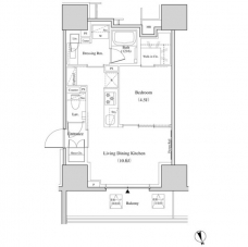 ザ・パークハビオ北千住の間取り図