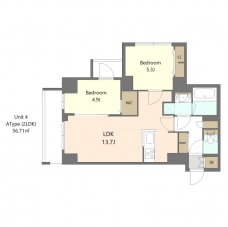 Ｓ－ＲＥＳＩＤＥＮＣＥ高島平ａｓｏｌｅａの間取り図