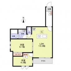 ＡＶＯＮ　ＨＯＵＳＥ　ＫＯＨＩＮＡＴＡの間取り図