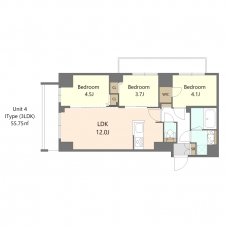 Ｓ－ＲＥＳＩＤＥＮＣＥ高島平ａｓｏｌｅａの間取り図