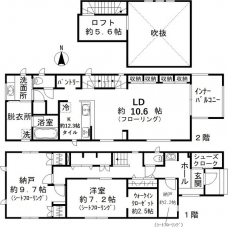 浦和区駒場１丁目住宅の間取り図