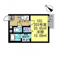 ヴィラート南鳩ケ谷の間取り図