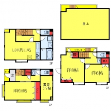 町屋５丁目貸家の間取り図