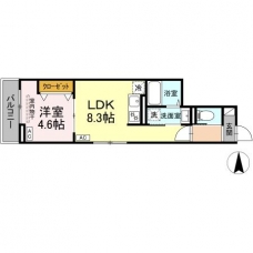 セレスティア谷在家Ⅱの間取り図