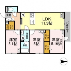セレスティア西新井Ⅱの間取り図