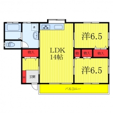 中青木２丁目貸家の間取り図