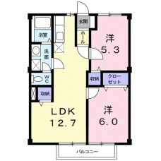 エバーグリーン大原の間取り図