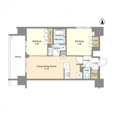 ジオエント上野稲荷町の間取り図