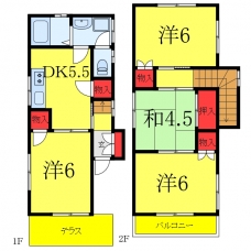 上十条5丁目戸建の間取り図