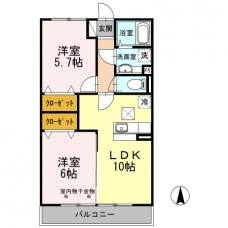 エクセルハイムⅡの間取り図