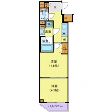 アンベリール大山WESTの間取り図