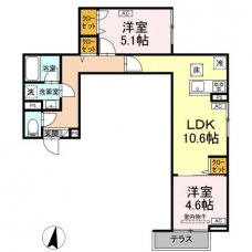 セレスティア中台Ⅱの間取り図