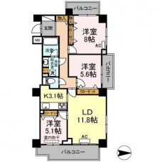 アコール北千住の間取り図