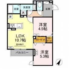 セレスティア扇Ⅲの間取り図