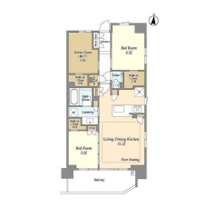 ドゥーエ町屋の間取り図