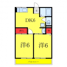 シティハイムＢの間取り図