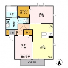ラフレ仲道Cの間取り図