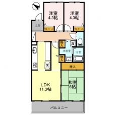 コーポレート東浦和2号棟の間取り図
