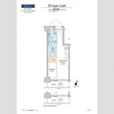 プラウドフラット西日暮里ディアージュの間取り図
