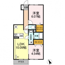 シャルマン高野台Bの間取り図