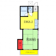 コーポ岸の間取り図