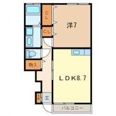 ラッキーヒルズⅡの間取り図