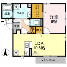 Riviere K　Ⅱの間取り図