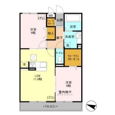 プリムヴェール　十五番館の間取り図