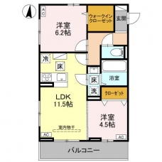 ユートリー　Ⅲの間取り図