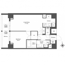 コンフォリア秋葉原ノースの間取り図
