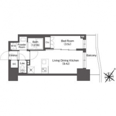 ミュプレ巣鴨駅前の間取り図