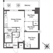 ＯＲＳＵＳ赤羽イーストの間取り図