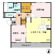 ディアコート　Ⅱの間取り図