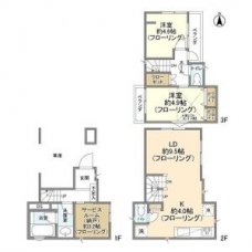 東日暮里6丁目貸家の間取り図