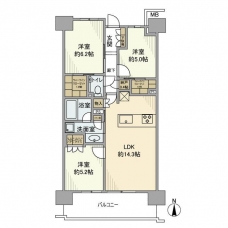 ガーデンクロス東京王子の間取り図