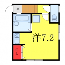東田荘A棟の間取り図