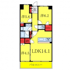 ザ・パークハウスオイコス赤羽志茂サードスクエアの間取り図