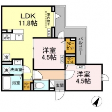 セレスティア扇Ⅲの間取り図
