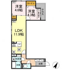 セレスティア扇Ⅲの間取り図
