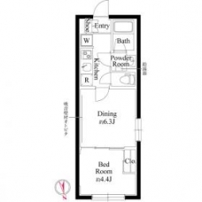 グローリオシェルト池袋Ⅴの間取り図