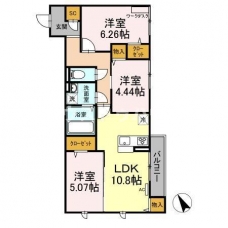 アンジュール新田の間取り図